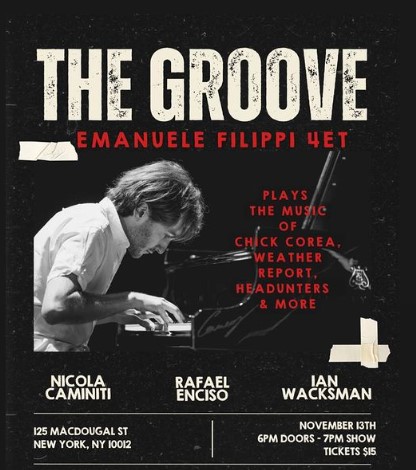 Emanuele Filippi Quartet The Groove New York